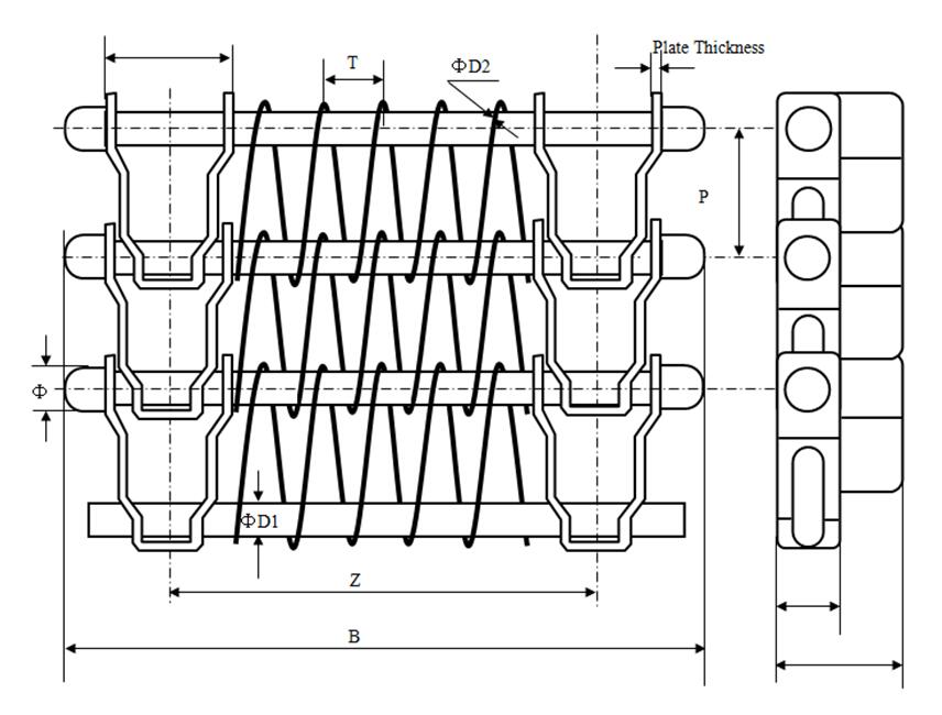 Spiral Conveyor Belt drawing